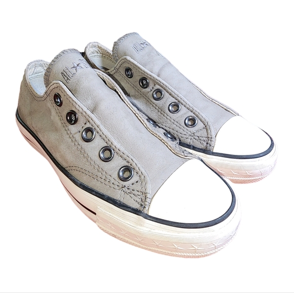 Converse All Star X John Varvatos Gray Suede Lace Free Low Top Sneakers Size 5 - Picture 1 of 12
